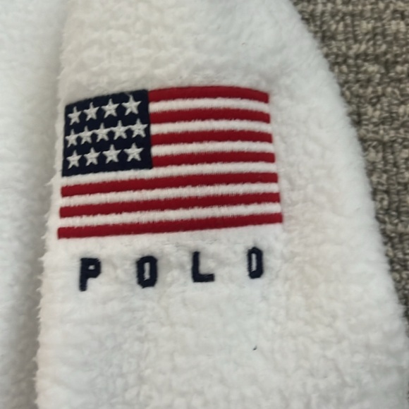 Polo Ralph Lauren USA Olympic Team Sweatshirt Fleece Red White Blue Boys M - Picture 5 of 11
